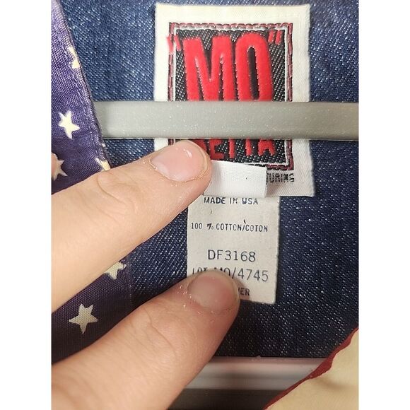 Mo Betta Mens‎ Button Shirt 16x35 Patriot US Flag Western Cowboy USA Vintage Y2k - Picture 4 of 12